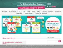 Tablet Screenshot of lalibrairiedesecoles.com